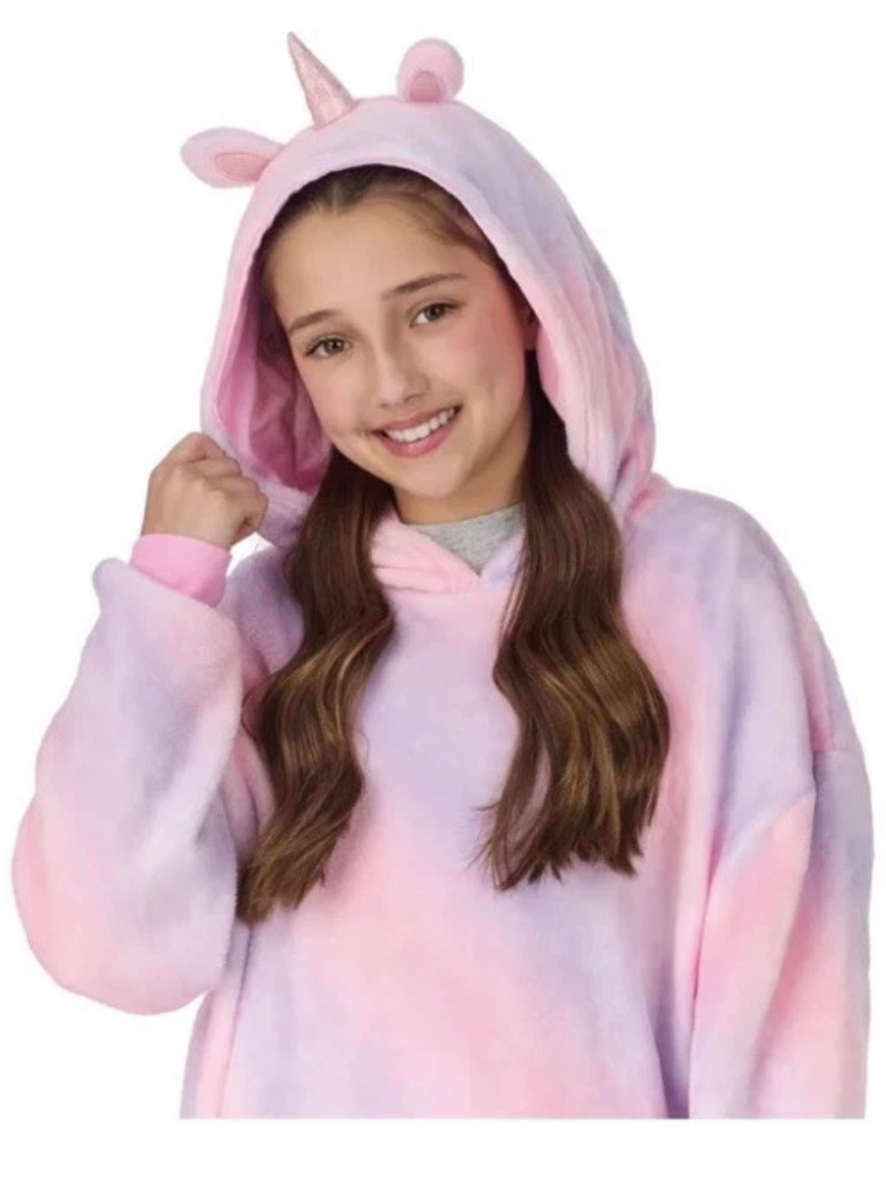 Saint Eve Kids Pastel Pink & Lavender 2-in-1 Youth Sleep Hoodie XS 5/6 - S 7/8